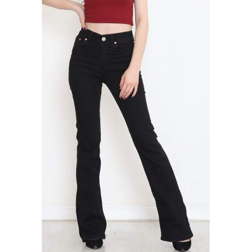 İspanyol Paça Kot Pantolon Siyah1 İspanyol Paça Kot Pantolon Siyah1