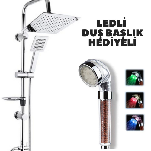 Rain Duş Robotu Tepe Duş Seti Duş Başlığı Sistemi Ledli Duş Başlık Hediyeli Rain Duş Robotu Tepe Duş Seti Duş Başlığı Sistemi Ledli Duş Başlık Hediyeli