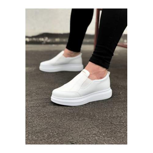 Beyaz Düz Casual Erkek Ayakkabı Beyaz Düz Casual Erkek Ayakkabı