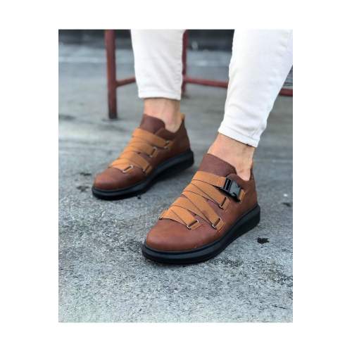 Taba Siyah Erkek Yüksek Taban  Ayakkabı Taba Siyah Erkek Yüksek Taban  Ayakkabı