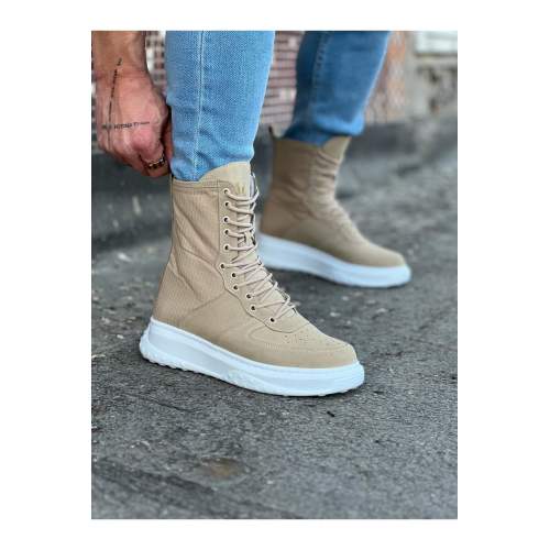 Bej Süet Uzun Bağcıklı Bot Bej Süet Uzun Bağcıklı Bot