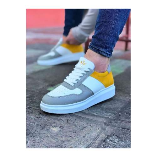 Beyaz Sarı Erkek Casual Ayakkabı Beyaz Sarı Erkek Casual Ayakkabı