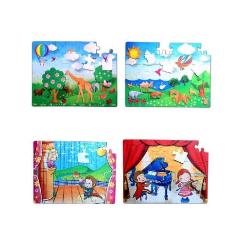 4 Set - 96 Parça  Origami ve Sahne 5+ Keçe Yapboz - 5 Yaş Puzzle 4 Set - 96 Parça  Origami ve Sahne 5+ Keçe Yapboz - 5 Yaş Puzzle