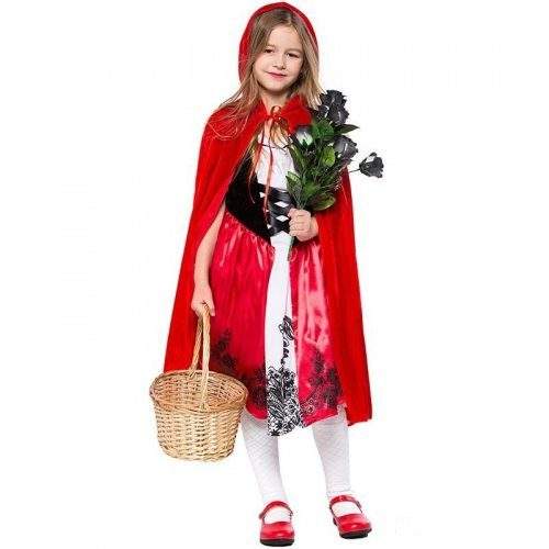 Kırmızı Başlıklı Kız Şapkalı Pelerin 90 cm Kırmızı Başlıklı Kız Şapkalı Pelerin 90 cm