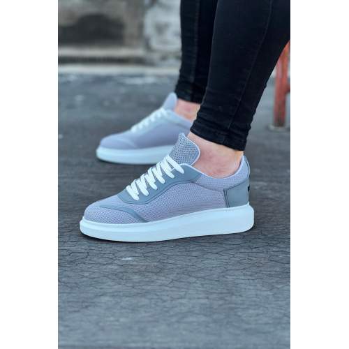 Gri Triko Erkek Casual Ayakkabı Gri Triko Erkek Casual Ayakkabı