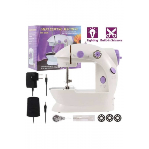 Dikiş Makinesi Sew Whiz Elektrikli Veya Pille Çalışabilen Çift Kademeli Işıklı Mini Dikiş Makinesi Sew Whiz Elektrikli Veya Pille Çalışabilen Çift Kademeli Işıklı Mini