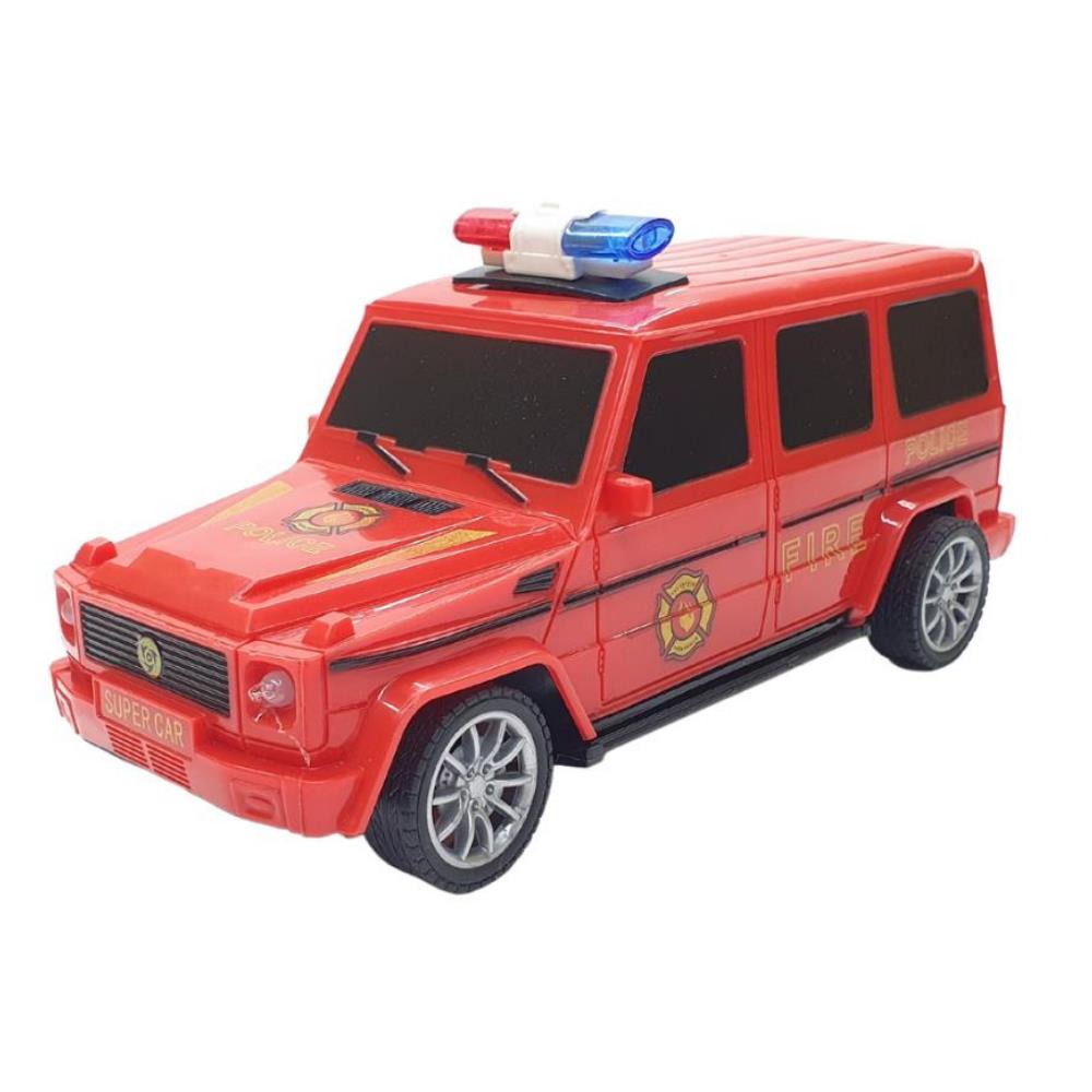 Uzaktan Kumandalı Mercedes Polis Jeep 1:20 Ölçek 18 Cm Kırmızı - 13578-887 (Lisinya)