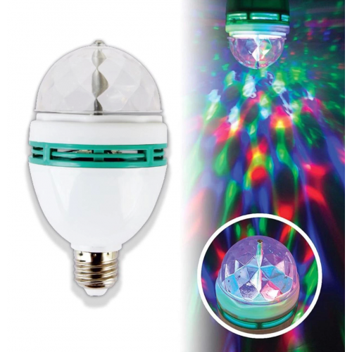 Renkli Led Döner Başlıklı Disko Topu Ampul Gece Lambası Disco Lamp Renkli Led Döner Başlıklı Disko Topu Ampul Gece Lambası Disco Lamp