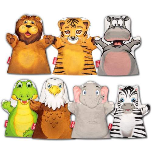 7 Parça  Safari Hayvanlar El Kukla Set , Eğitici Oyuncak 7 Parça  Safari Hayvanlar El Kukla Set , Eğitici Oyuncak