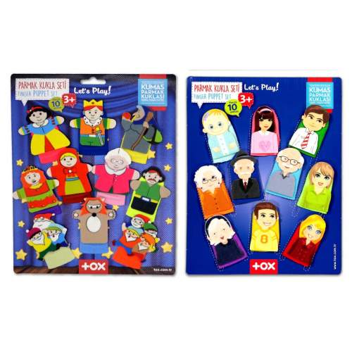 2 Set - 20 Parça  Masal Kahramanları ve Aile Bireyleri Parmak Kukla 2 Set - 20 Parça  Masal Kahramanları ve Aile Bireyleri Parmak Kukla