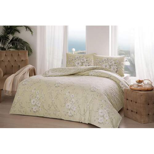 Ranforce Tek Kişilik Nevresim Takımı Lily Bej Ranforce Tek Kişilik Nevresim Takımı Lily Bej