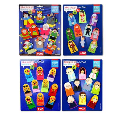 4 Set - 40 Parça  Masal Kahramanları, Aile Bireyleri , Meslekler ve Emojiler Parmak Kukla 4 Set - 40 Parça  Masal Kahramanları, Aile Bireyleri , Meslekler ve Emojiler Parmak Kukla