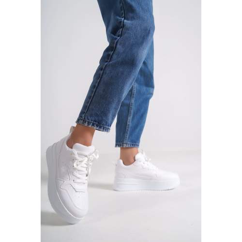Lisinya948  Bağcıklı Ortopedik Taban Kadın Sneaker Ayakkabı BT Beyaz Lisinya948  Bağcıklı Ortopedik Taban Kadın Sneaker Ayakkabı BT Beyaz