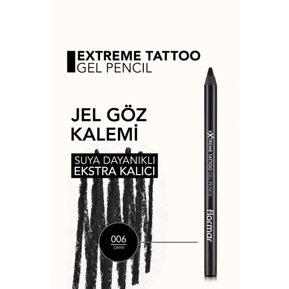 Flormar Extreme Tattoo Gel Pencil 006 Onyx Göz Kalemi