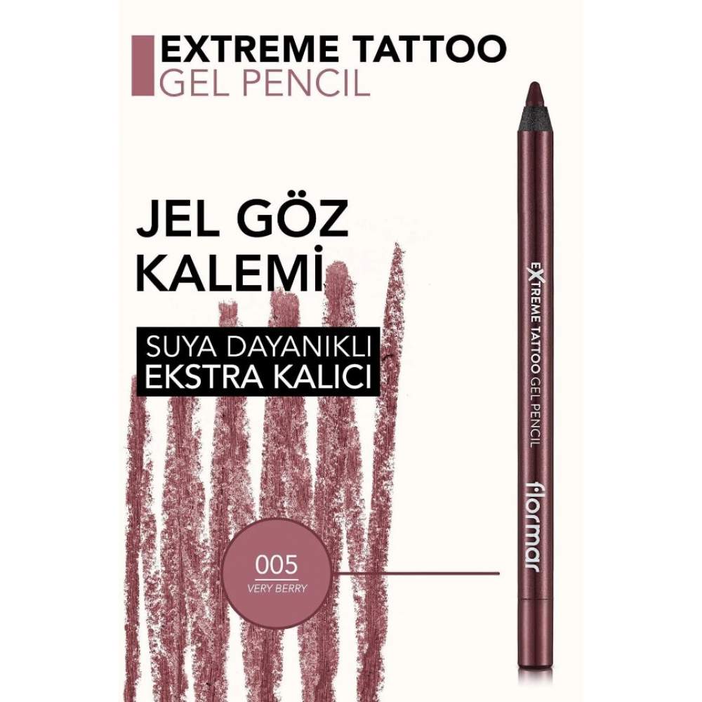 Flormar Extreme Tattoo Gel Pencil 05 Very Berry Göz Kalemi