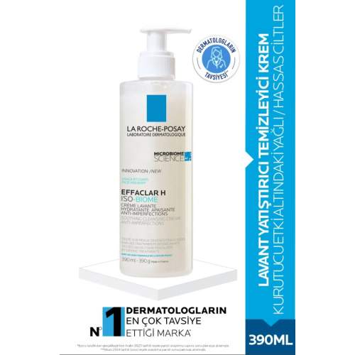 La Roche-Posay Effaclar 390 ml H Isobiome Microbiome Lavant Yatıştırıcı ve Temizleyici Krem La Roche-Posay Effaclar 390 ml H Isobiome Microbiome Lavant Yatıştırıcı ve Temizleyici Krem