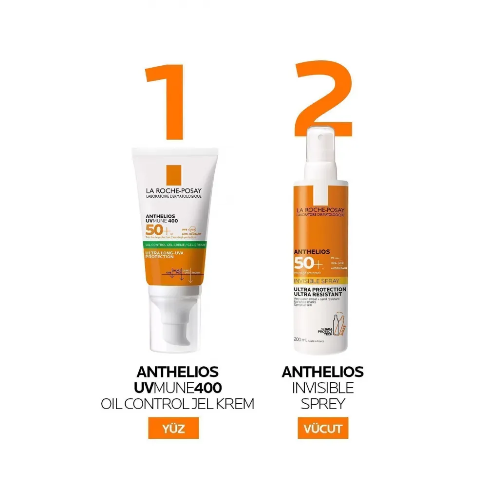 Anthelios Oil Control Gel Cream Spf50+ Yağlı ve Karma Ciltler İçin Renkli Yüz Güneş Kremi 50ml