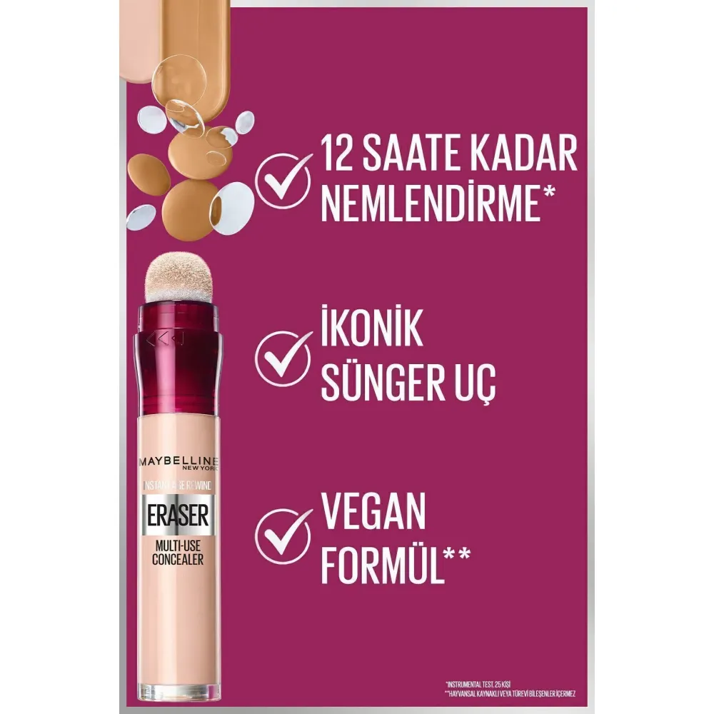 Maybelline New York Instant Anti Age Eraser Kapatıcı - 00 Ivory & Lash Sensational Sky High Maskara Makyaj Seti