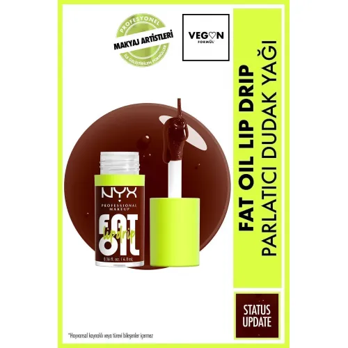 Nyx Status Update Fat Oil Lip Drip Parlatıcı Dudak Yağı Nyx Status Update Fat Oil Lip Drip Parlatıcı Dudak Yağı