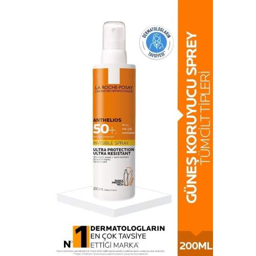 La Roche-Posay Anthelios Invisible SPF50+ 200 ml Güneş Koruyucu La Roche-Posay Anthelios Invisible SPF50+ 200 ml Güneş Koruyucu